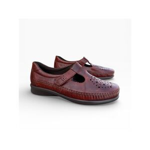 SAS Willow Mary Jane Flats Womens 8.5 M Brown Comfort Walking Shoes Leather